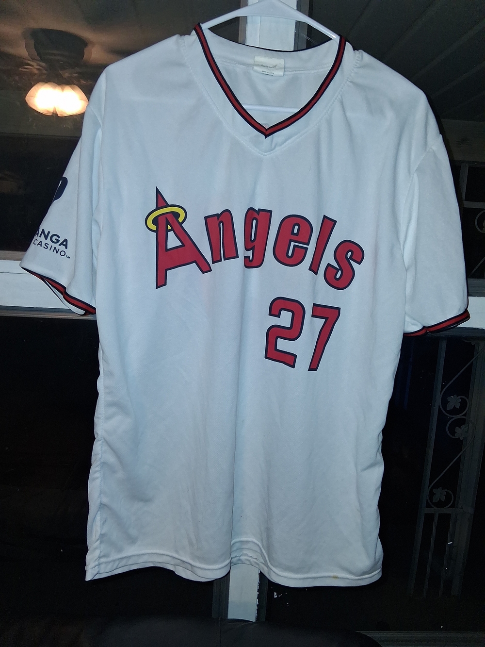 Los Angeles Angels #27 White Baseball Jersey